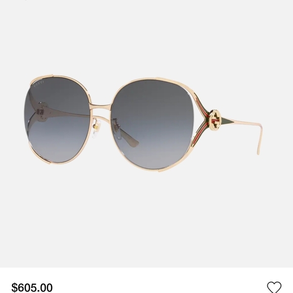 Gucci Women\'s Sunglasses with Gold Frame and Gray Lenses main image 8